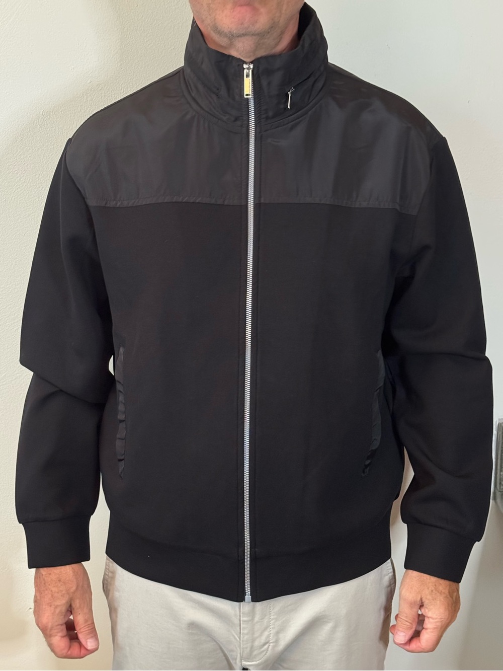Karl Lagerfeld- NWT Men's M Black Zip-Front Jacket